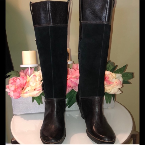 Naturalizer Leather & Suede Brown Calf Boots 10M - Picture 2 of 7